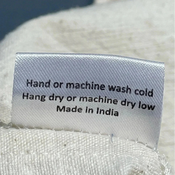 PO-EM crop top NWOT hand woven 100% cotton hand block print boxy oversized fit S - Picture 9 of 9